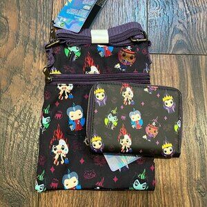 FUNKO Disney Villains Matching Wallet and Crossbody Set